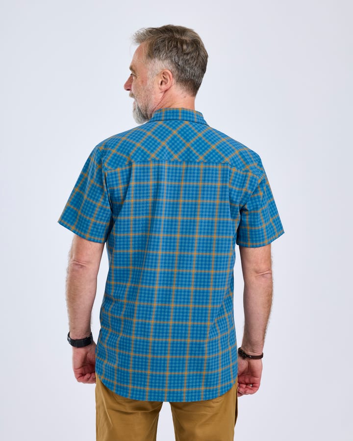 Pinewood Men's Outdoor Short Sleeved Shirt Blue