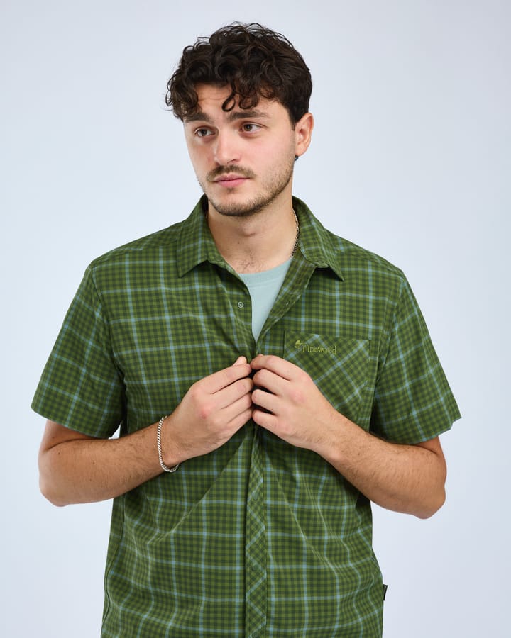 Pinewood Men's Outdoor Short Sleeved Shirt Pine Green Pinewood