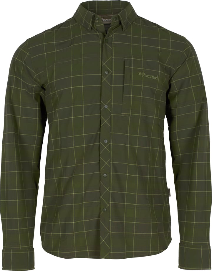 Pinewood Men's Abisko Trekking Longshirt Shirt Moss Green Pinewood