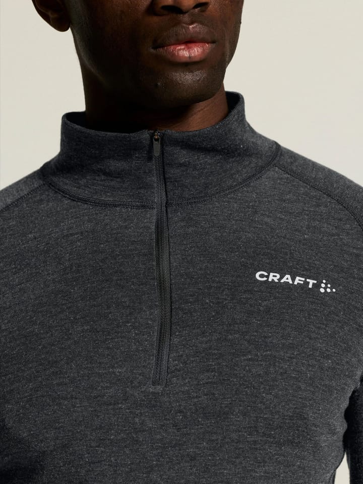 Craft Men's Wool Merino Half Zip Set Black/melange Craft