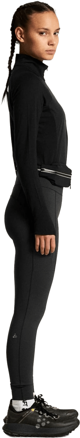 Craft Women's Wool Wind Half Zip Ls Black Craft