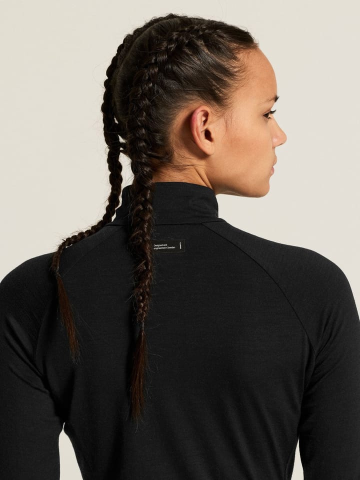 Craft Women's Wool Wind Half Zip Ls Black Craft
