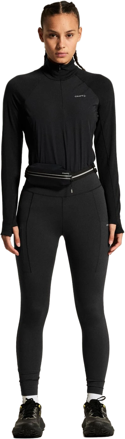 Craft Women's Wool Wind Half Zip Ls Black