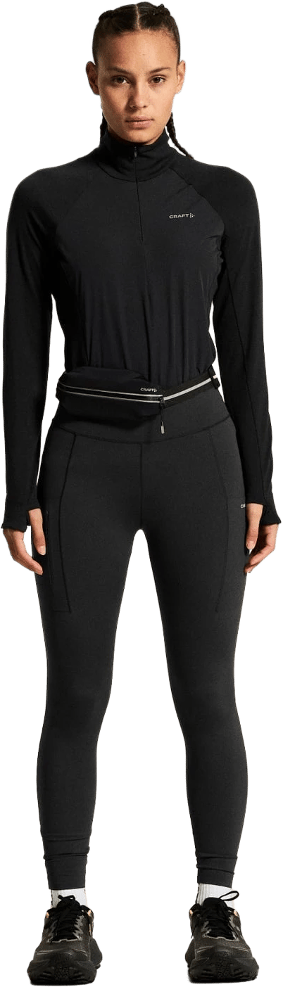 Craft Women's Wool Wind Half Zip Ls Black Craft
