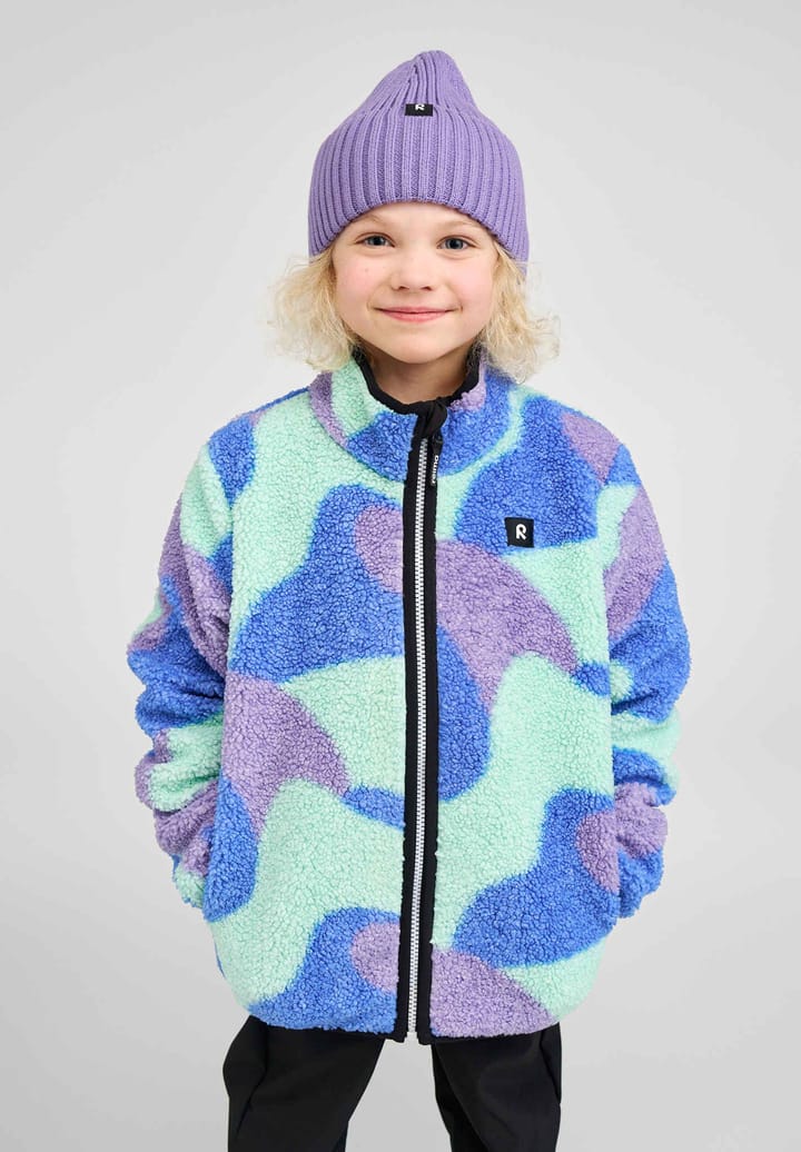 Reima Kids' Fleece Sweater Tupsis Aop Sparkly Blue Reima