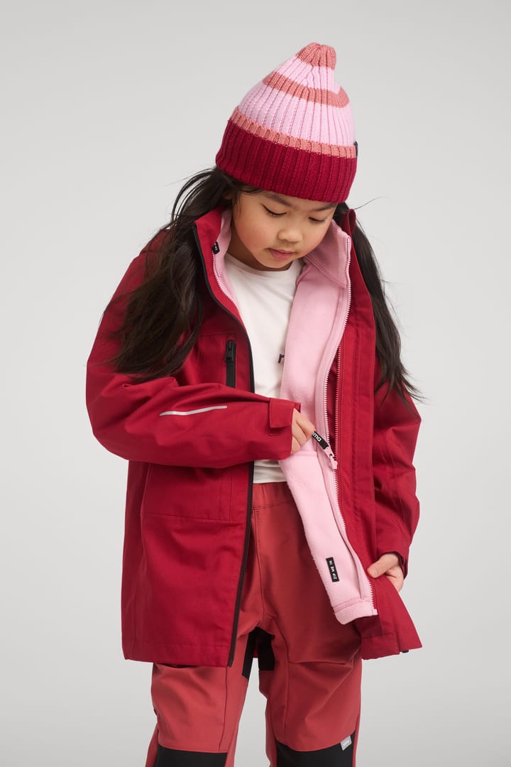 Reima Kids' Fleece Sweater Kerros Grey Pink Reima