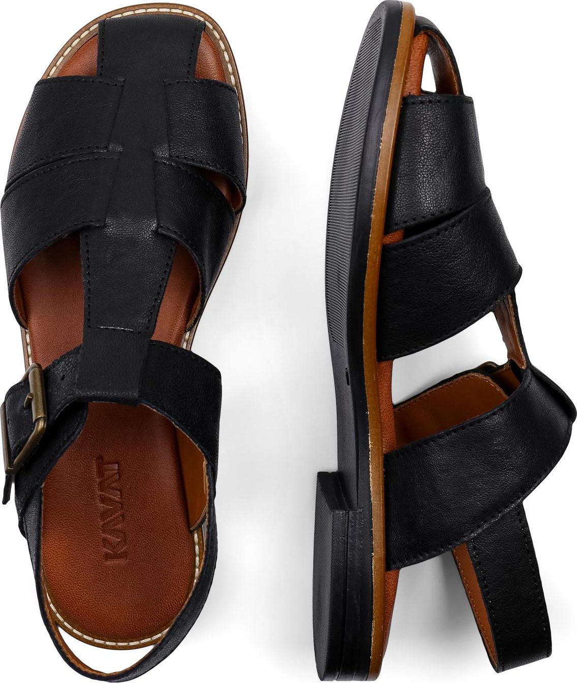 Kavat Women's Visby Black Sandaler 36