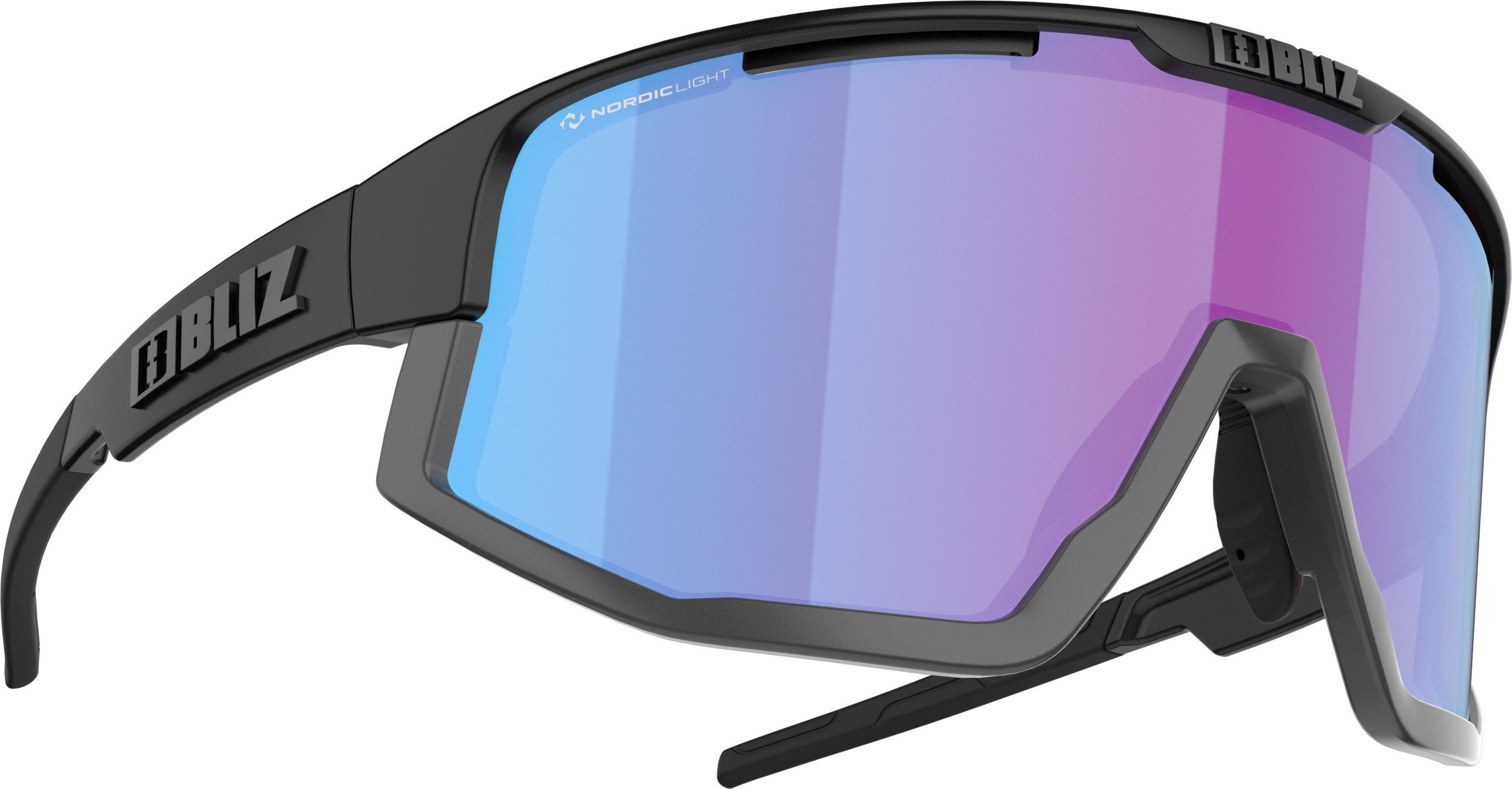 Bliz Fusion Nordic Light Black/NL Coral - Orange Blue M Sportglasögon Nano Optics Nordic Light Begonia - Violet w Blue Multi Nordic Light OneSize