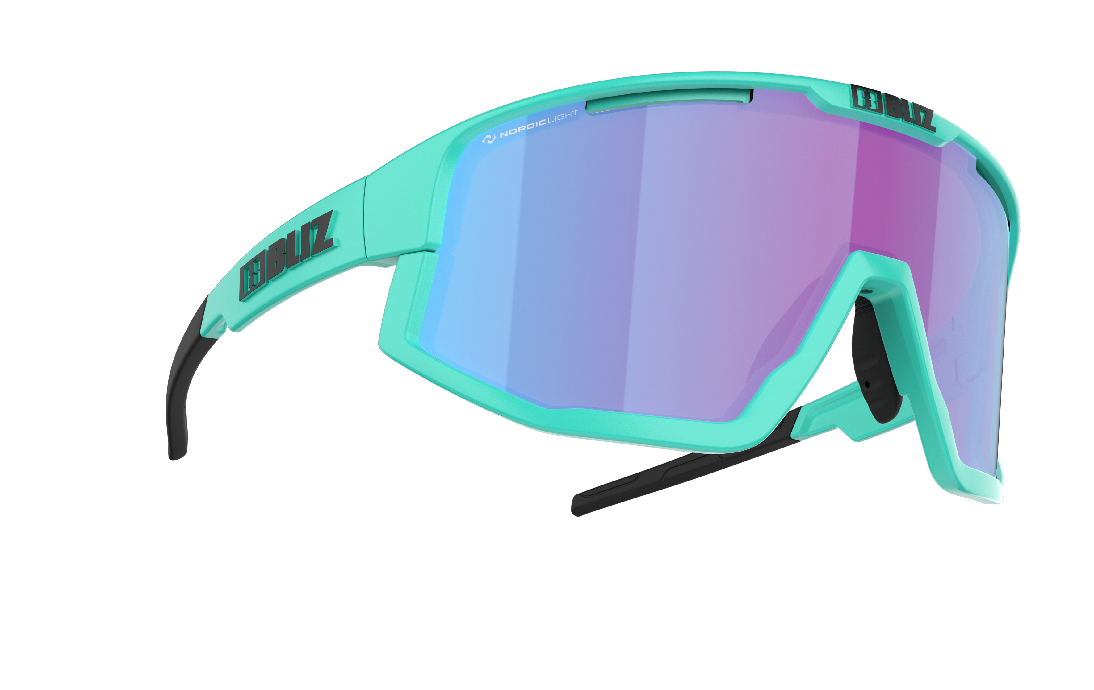 Bliz Fusion Nordic Light Turquoise/NL Begonia - Violet Sportglasögon Matt Turquoise OneSize