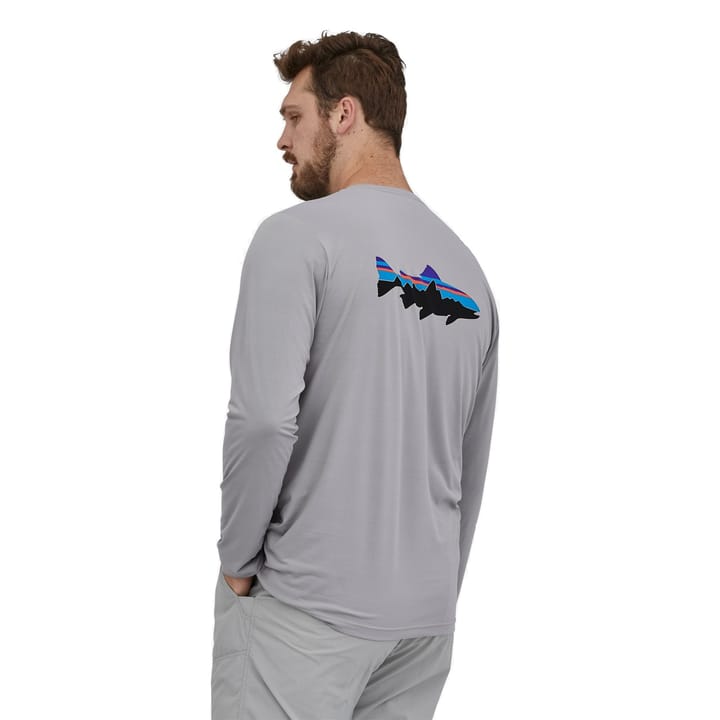 Patagonia M's L/S Cap Cool Daily Fish Graphic Shirt Fitz Roy Trout: Salt Grey Patagonia Patagonia M's L/S Cap Cool Daily Fish Graphic Shirt Fitz Roy Trout: Salt Grey Patagonia