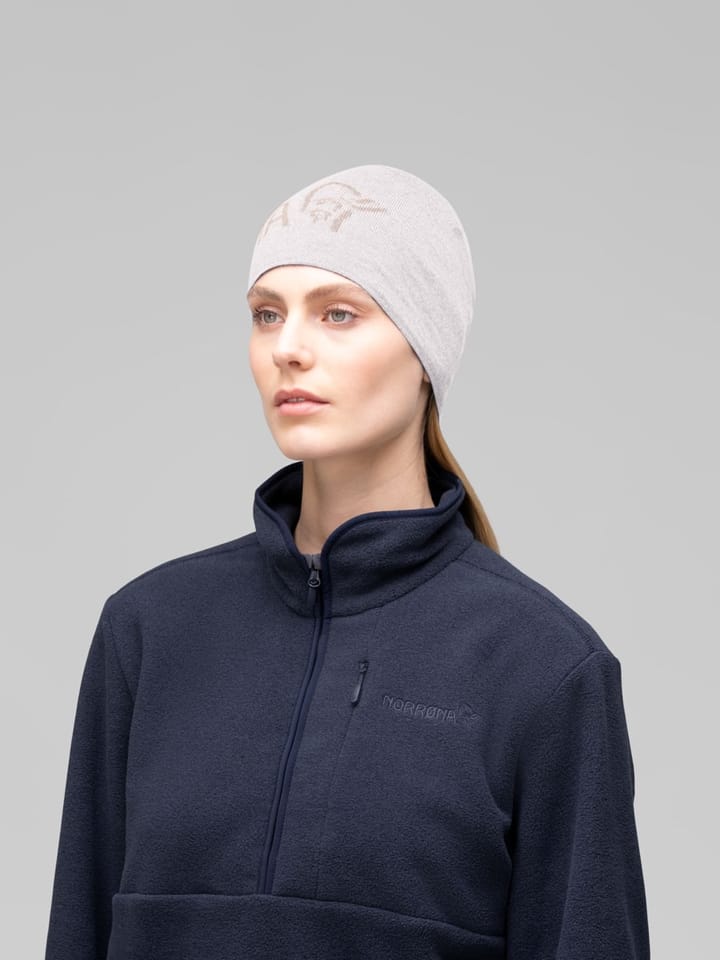 Norrøna /29 Light Merinoull Logo Beanie Oatmeal Norrøna