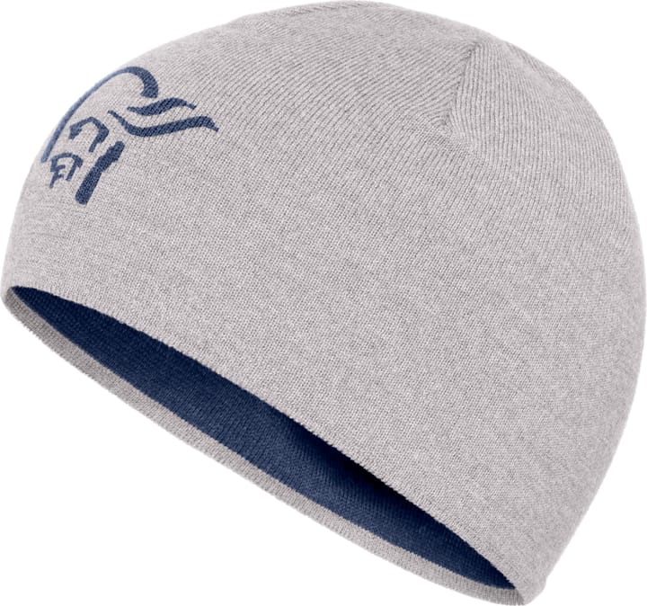 Norrøna Unisex /29 Light Merinoull Logo Beanie Grey Melange Norrøna