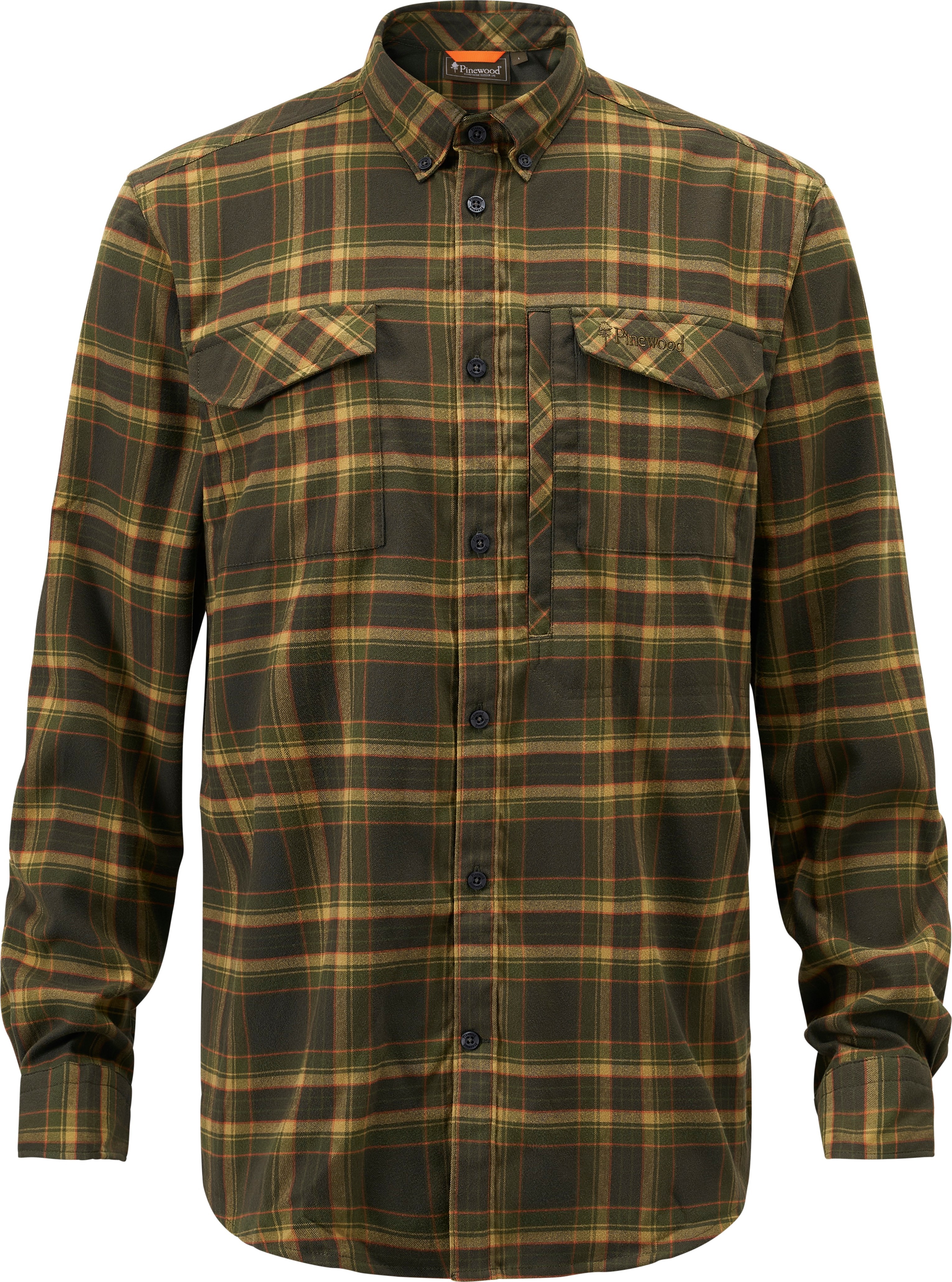 Pinewood Men's Abisko Hiking Flanell Shirt Moss Green Långärmade skjortor XXL