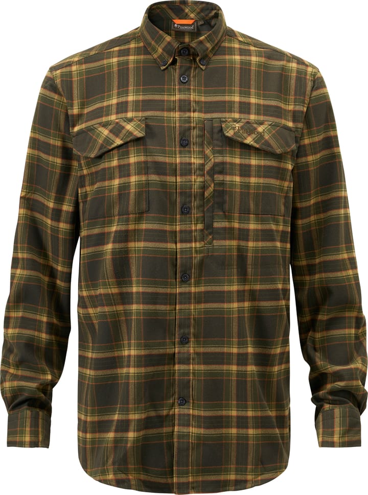 Pinewood Men's Abisko Hiking Flanell Shirt Moss Green Pinewood
