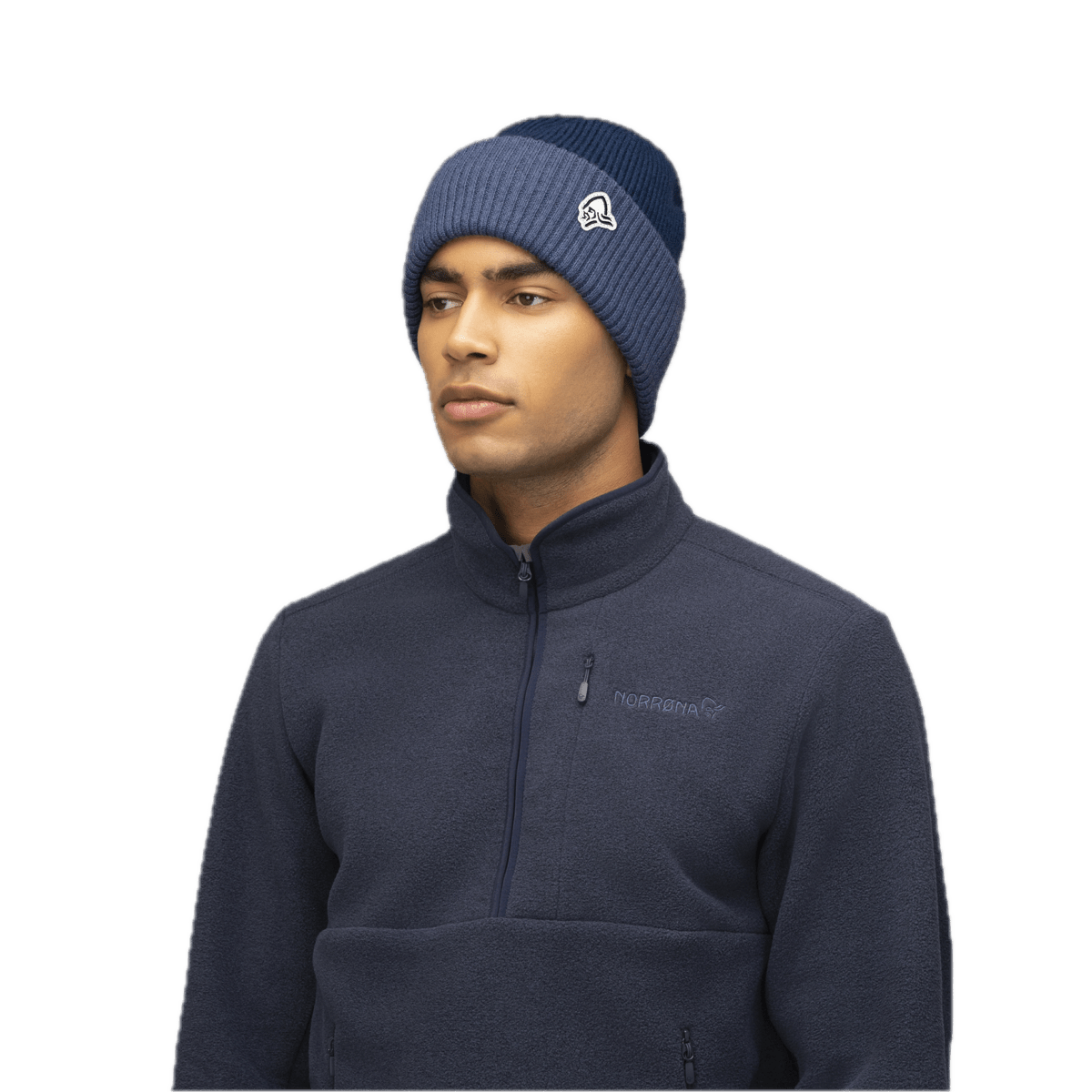 Norrøna /29 Heavy Merinoull Contrast Beanie Indigo Night Melange