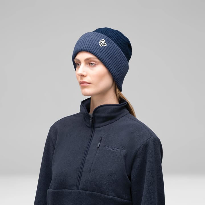 Norrøna /29 Heavy Merinoull Contrast Beanie Indigo Night Melange Norrøna
