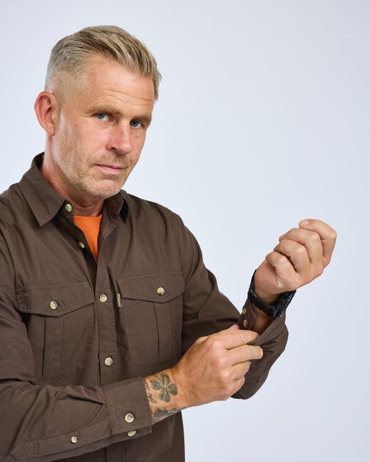 Pinewood Men's InsectSafe Poplin L/S Shirt Dark Olive Pinewood