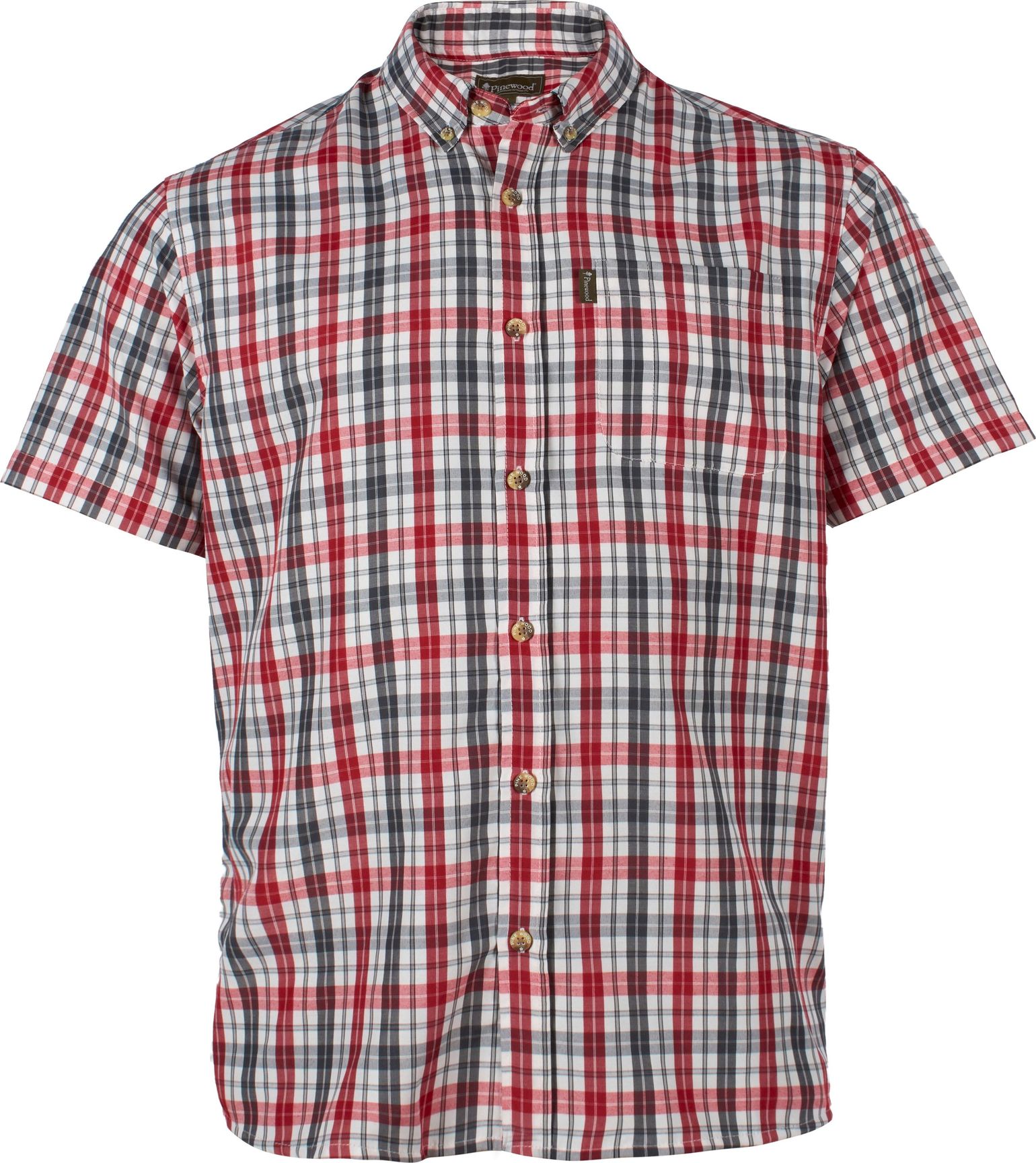 Pinewood Men's Summer Shirt Red/Grey