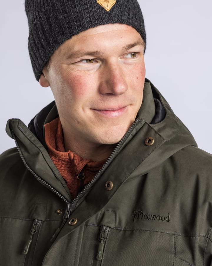 Pinewood Men's Padded Winter Parka/Jacket Dark Green Pinewood