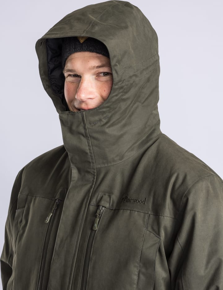 Pinewood Men's Padded Winter Parka/Jacket Dark Green Pinewood