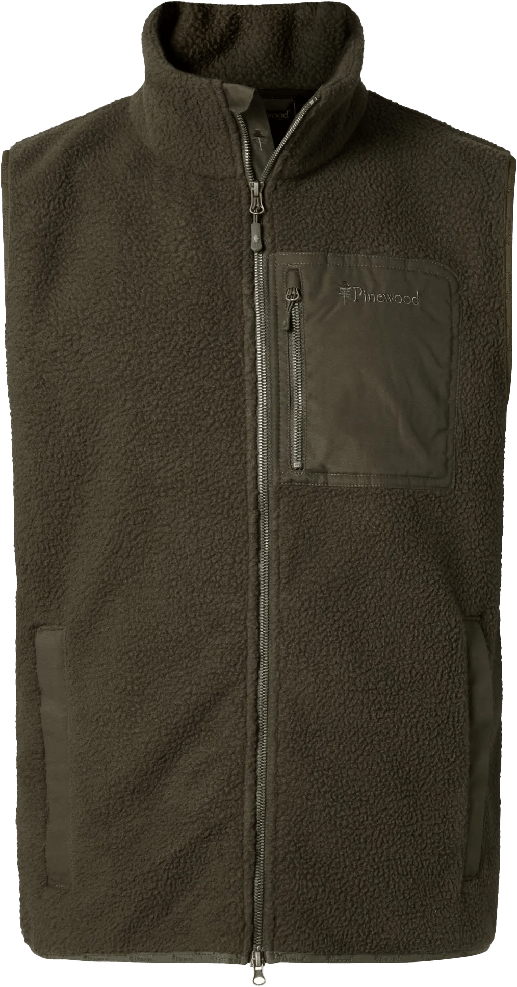 Pinewood Men's Pinewood Pile Fleece Vest Moss Green