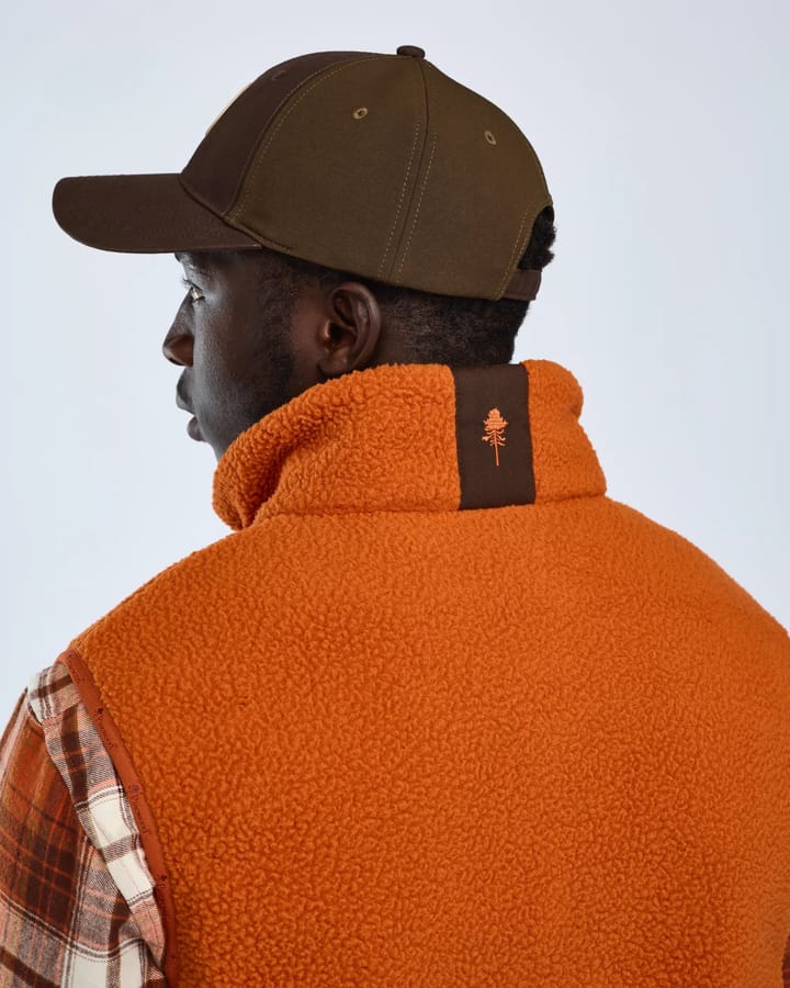 Pinewood Men's Pinewood Pile Fleece Vest Orange Clay/Dark Brown Pinewood