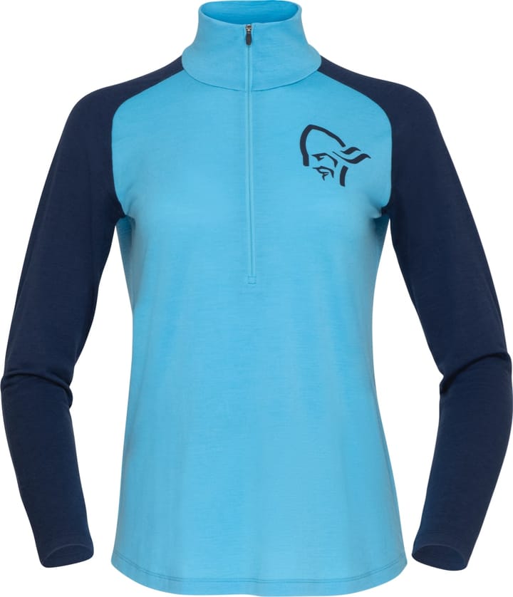 Norrøna Pureull Zip Neck W's Aquarius/Indigo Night Norrøna Norrøna Pureull Zip Neck W's Aquarius/Indigo Night Norrøna