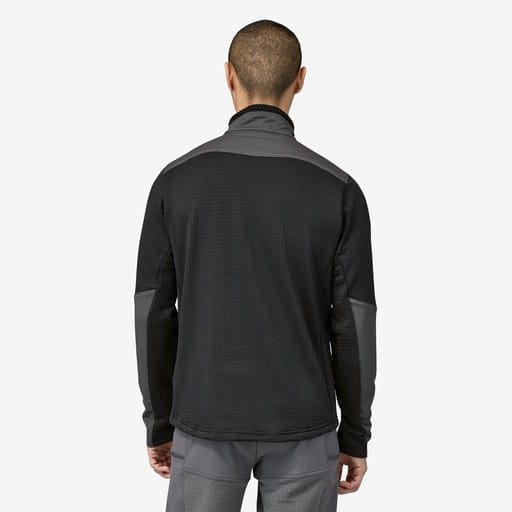 Patagonia M's L/S R1 Fitz Roy 1/4 Zip Black Patagonia