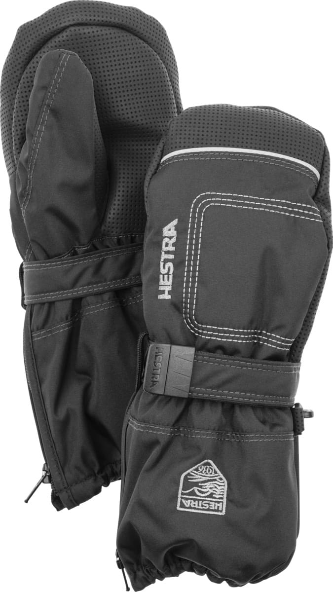 Hestra Baby Zip Long - Mitt Svart/Svart