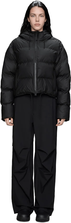 Rains Women's Alta Short Puffer Jacket Black Rains