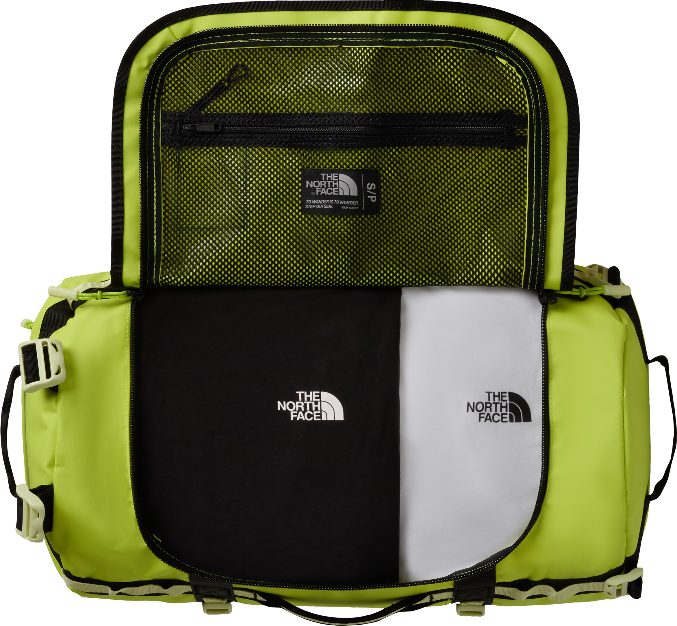 て*と様 【n】THE NORTH FACE★BASE CAMP DUFF The North Face Base Camp Duffel - S Fizz Lime/Lemon Mist/TNF Black
