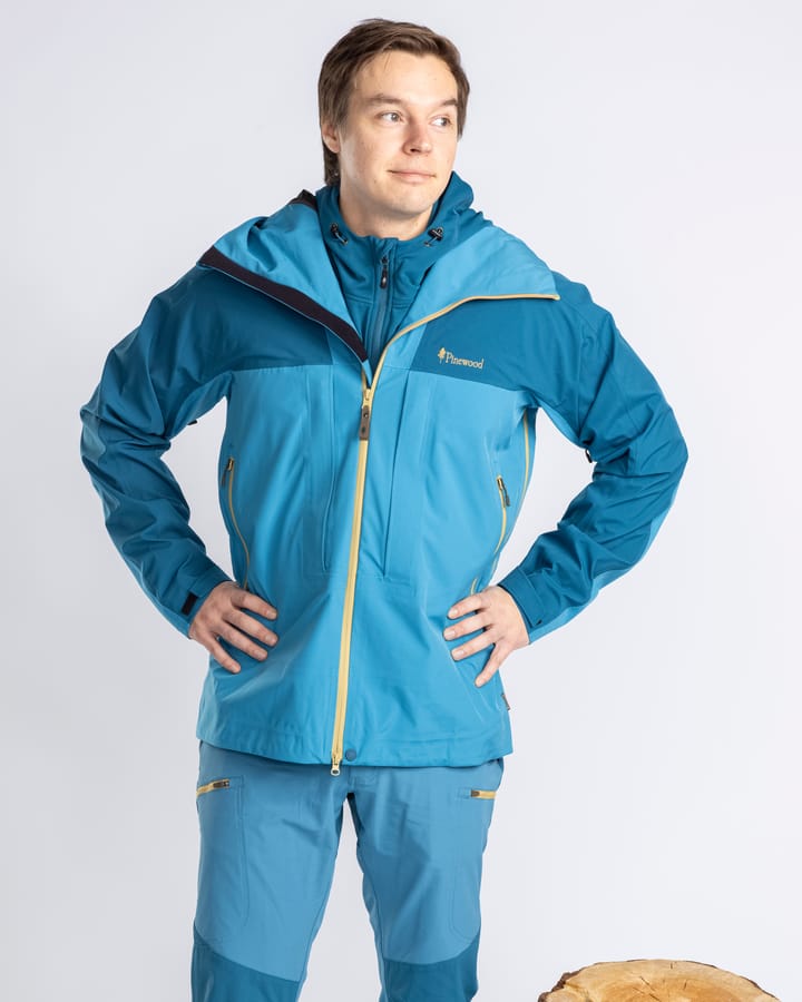 Pinewood Men's Abisko Trekking 3-Layer Jacket Azurblue/Dark Azurblue Pinewood
