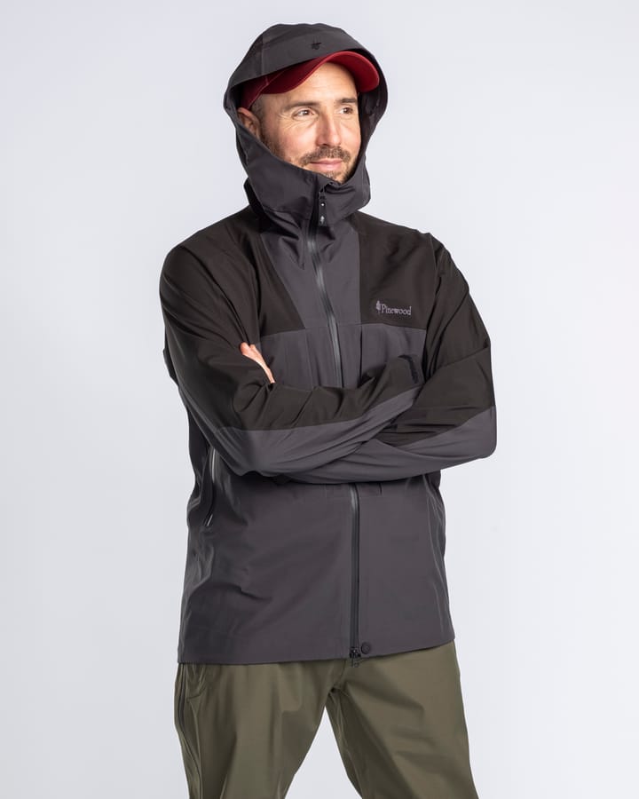 Pinewood Men's Abisko Trekking 3-Layer Jacket Dark Anthracite/Black Pinewood