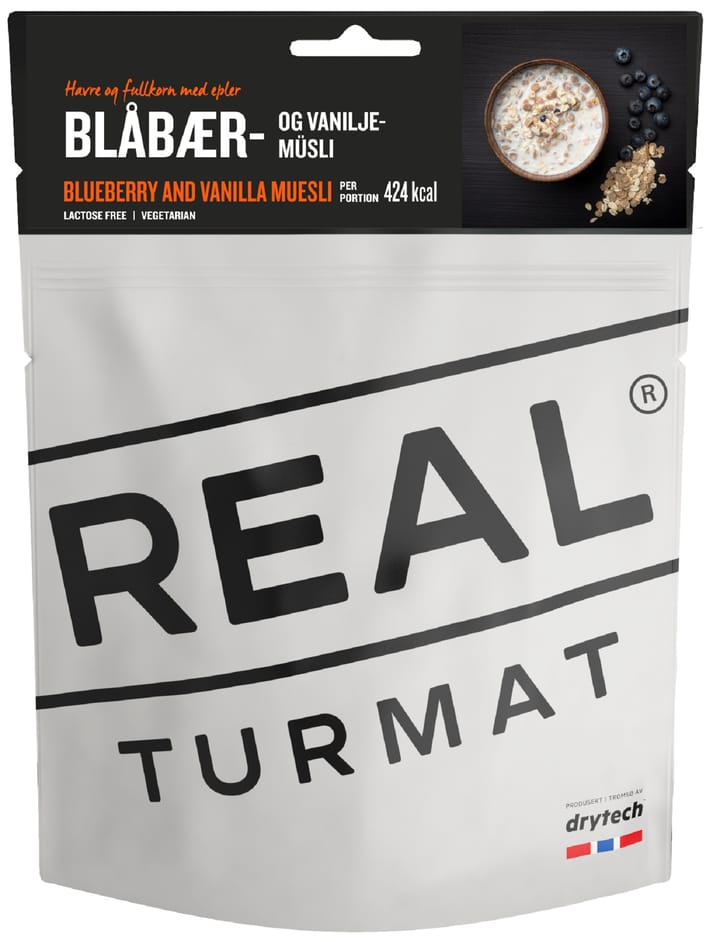 Real Turmat Blåbær Og Vaniljemüsli 350g Real Turmat