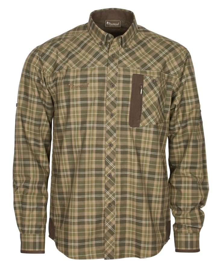 Pinewood Men's Wolf Shirt Mid Green/Dark Green Pinewood Pinewood Men's Wolf Shirt Mid Green/Dark Green Pinewood