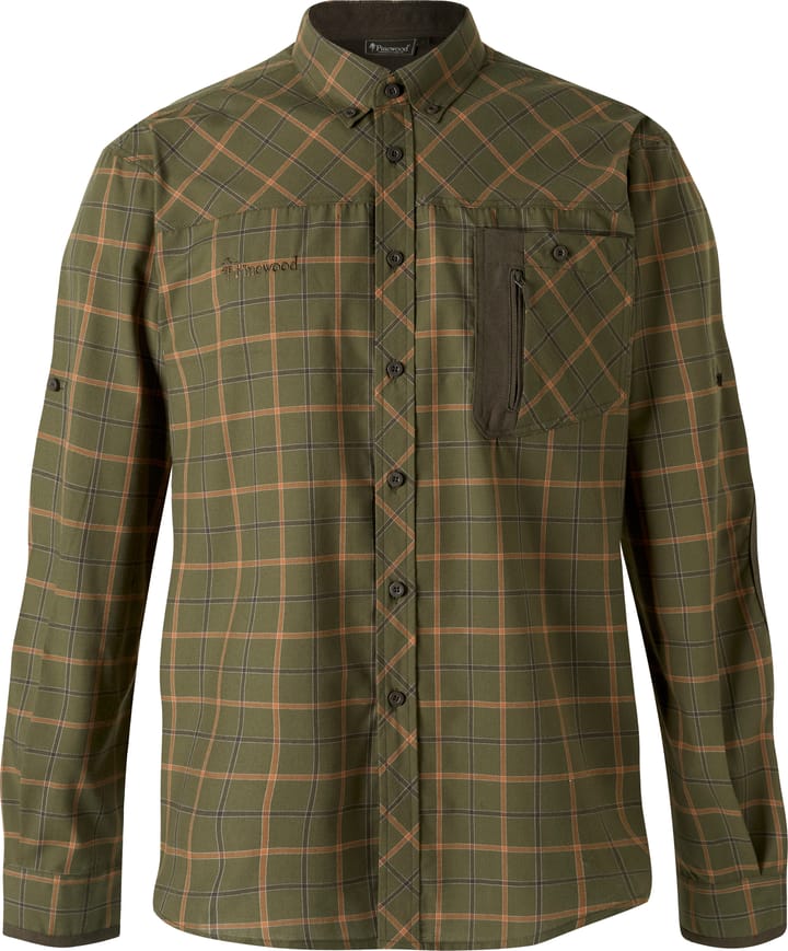 Pinewood Men's Wolf Shirt Green/terracotta Pinewood