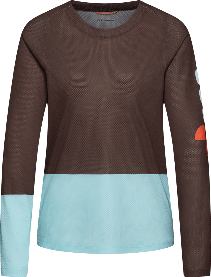 POC Women's Motion Air Long Sleeve MTB Jersey Bronzite Brown/Lazurite Blue POC