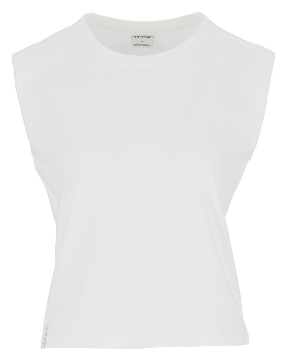 Twentyfour Mode Sleeveless Tee D Hvit