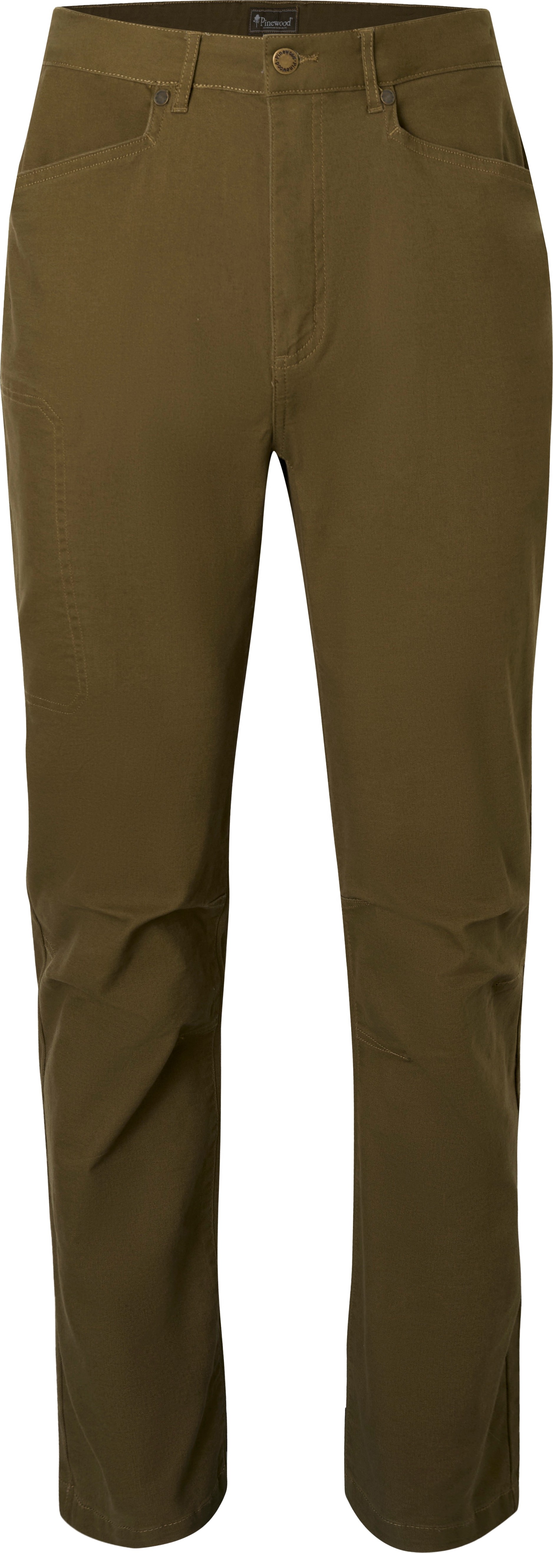 Pinewood Men's Värnamo Vintage Canvas Trousers Olive Brown Skalbyxor C52