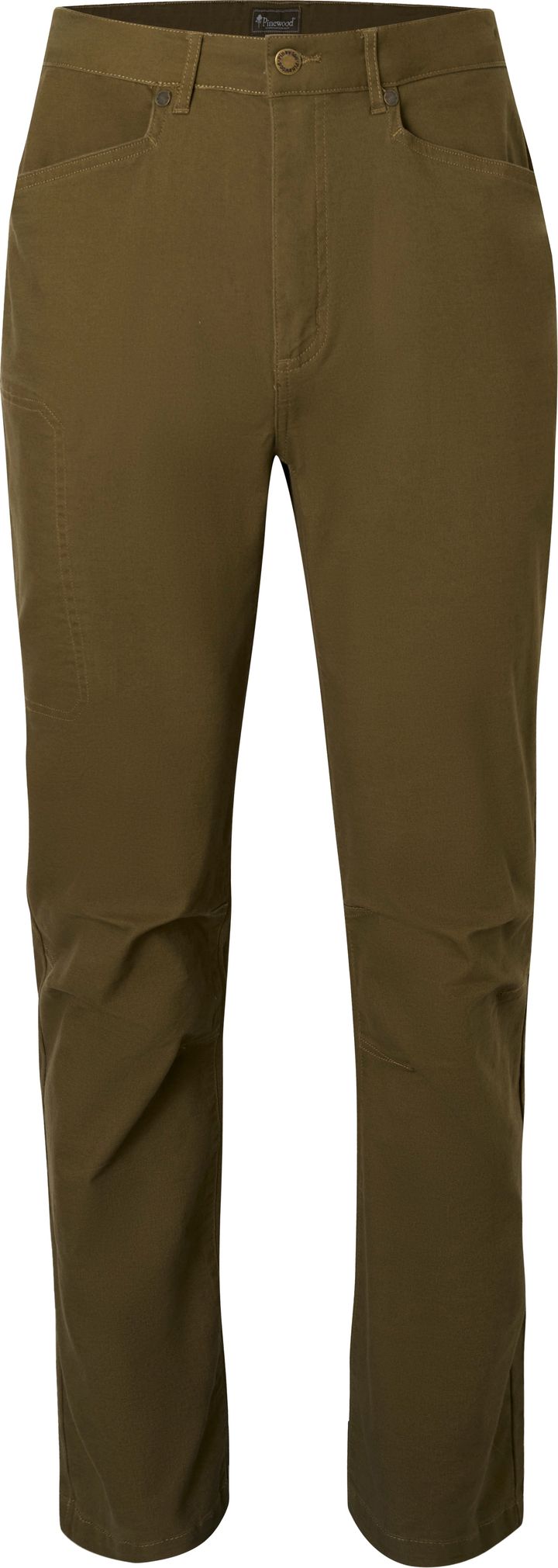 Pinewood Men's Värnamo Vintage Canvas Trousers Olive Brown Pinewood