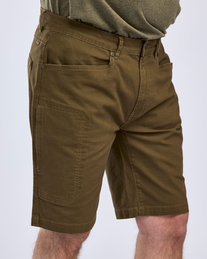 Pinewood Men's Värnamo Vintage Canvas Shorts Olive Brown Pinewood