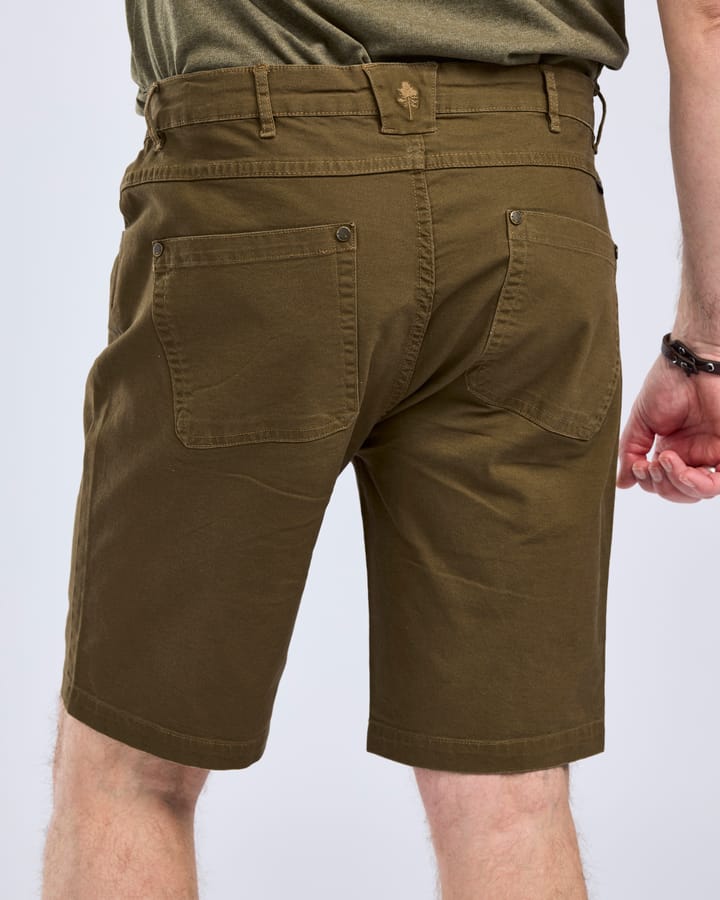 Pinewood Men's Värnamo Vintage Canvas Shorts Olive Brown Pinewood