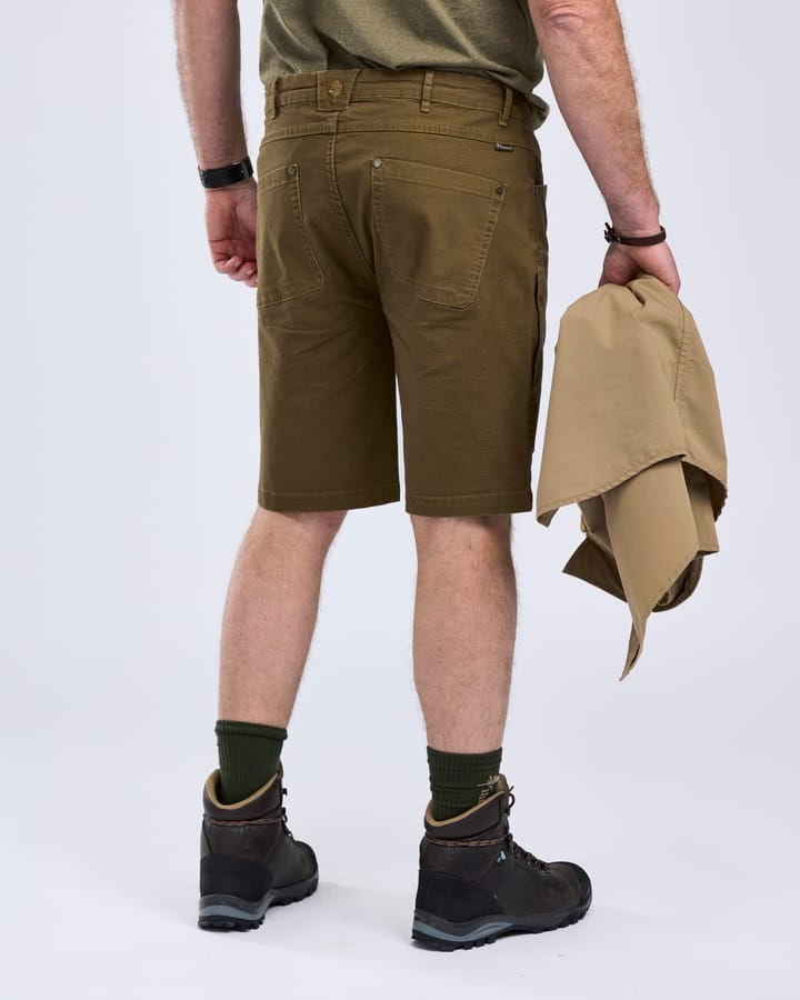 Pinewood Men's Värnamo Vintage Canvas Shorts Olive Brown Pinewood