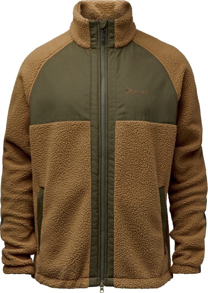 Pinewood Men's Pile Fleece Jacket D.sand/mossgreen Pinewood