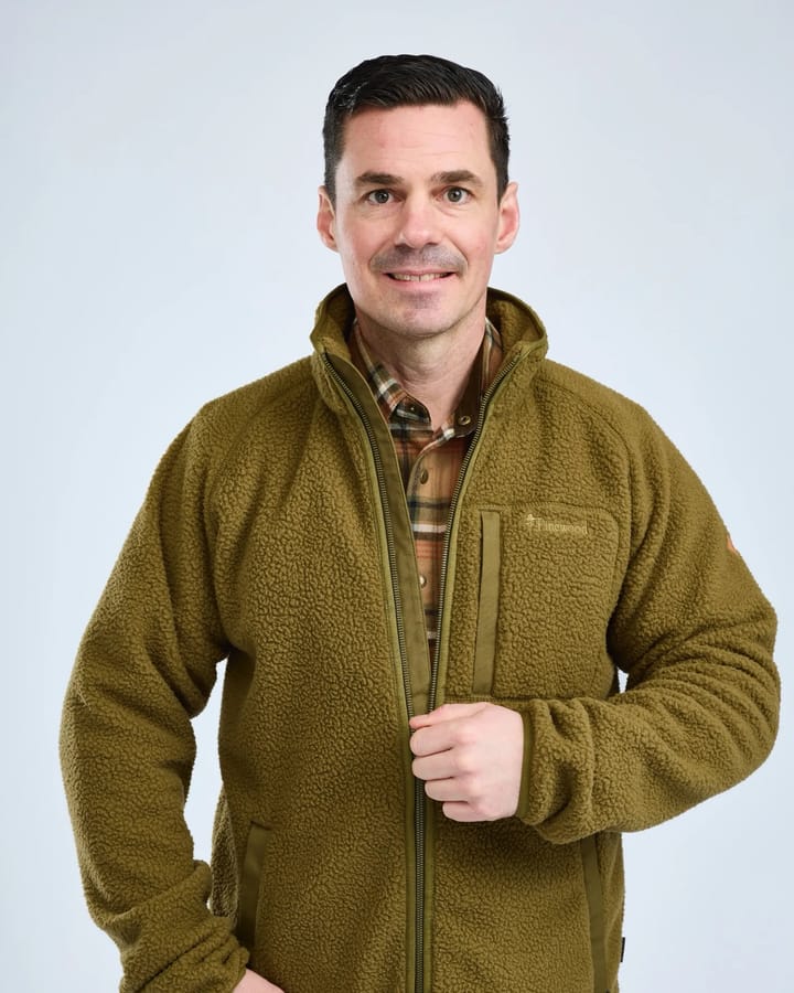 Pinewood Men's Forest Pile Fleece Jacket Olive Green Pinewood
