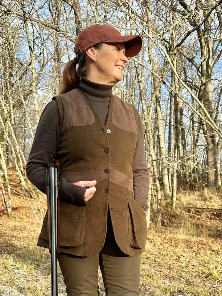 Chevalier Elemore Moleskin Shooting Vest Women Forest Green Chevalier