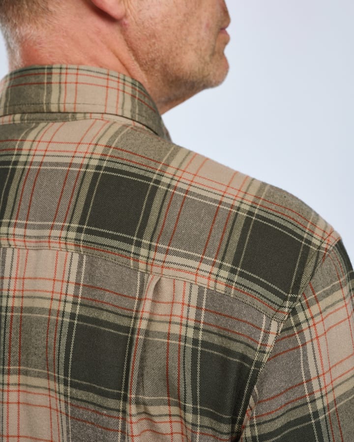 Pinewood Men's Finnveden Forest Flannel Shirt Olive/Dark Green Pinewood