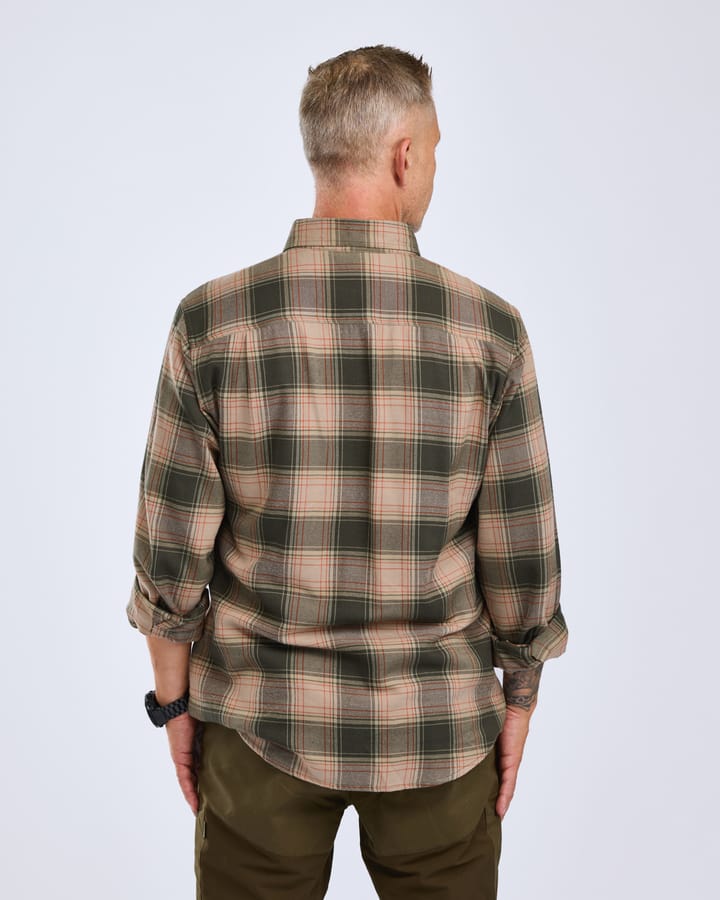 Pinewood Men's Finnveden Forest Flannel Shirt Olive/Dark Green Pinewood