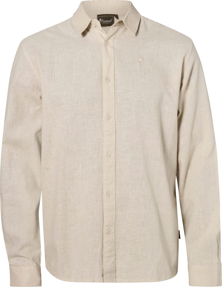 Pinewood Men's Värnamo InsectSafe Hemp Mix L/S Shirt Linen Beige Pinewood
