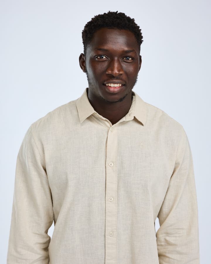 Pinewood Men's Värnamo InsectSafe Hemp Mix L/S Shirt Linen Beige Pinewood